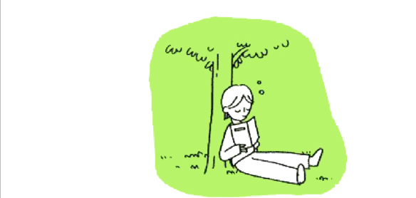 庭に大きな木があったら木陰で読書がしたい